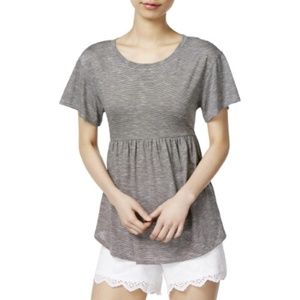 New Maison Jules Striped Peplum Top